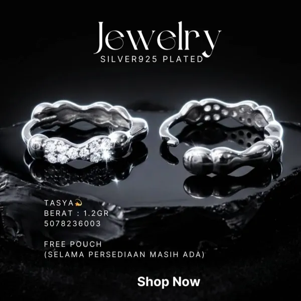 Anting perak 925 model Tasya model huggie bergelombang dengan zirkonia